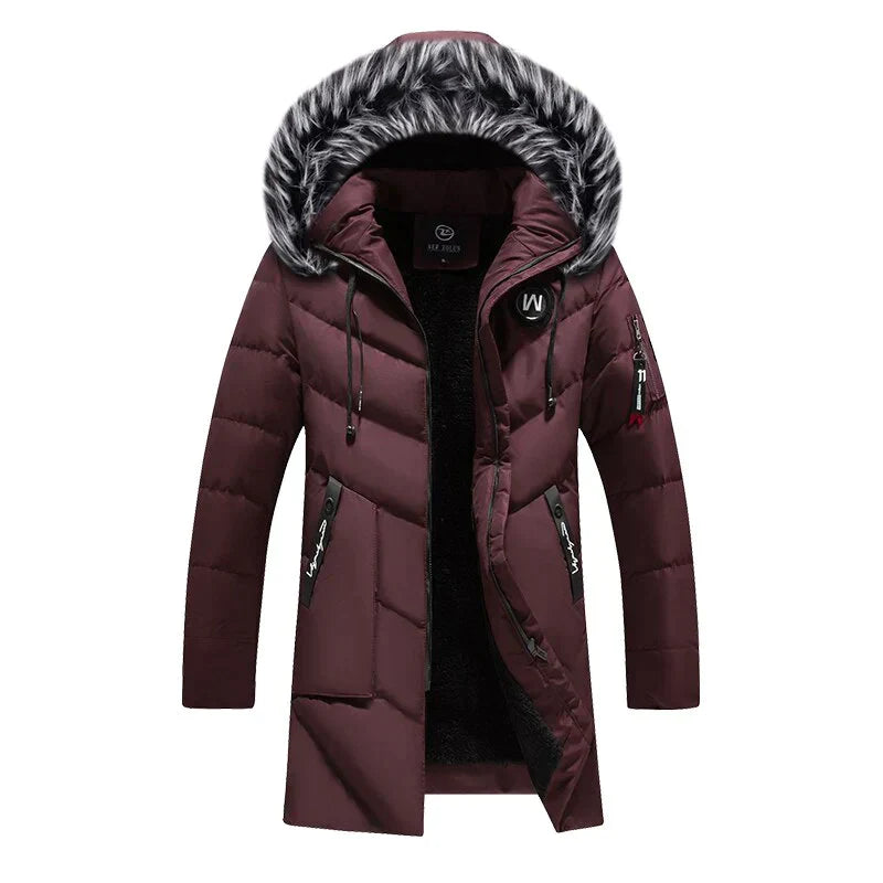 Stilla | Herrer Vinter Lang Parka - Blødt Foder Hætte Design
