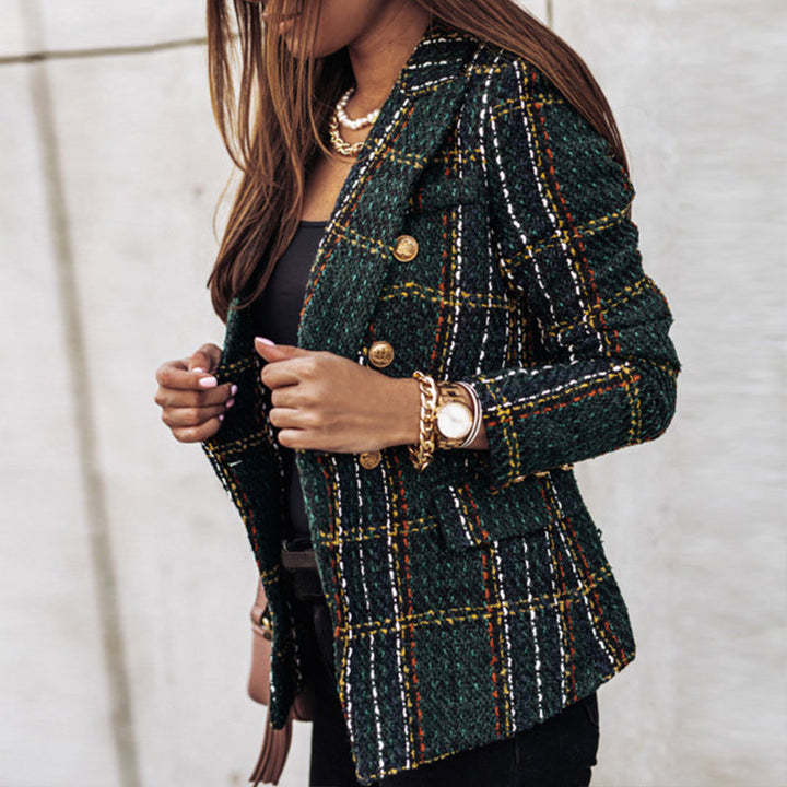 Stilla | Elegant Blazer Med Rudemønster