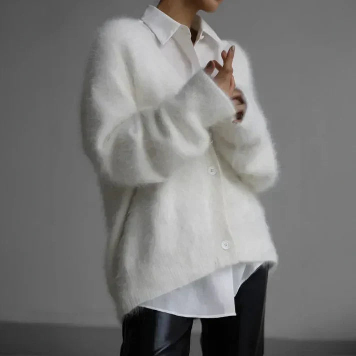 Stilla | Hvid, Hel Blød Cardigan