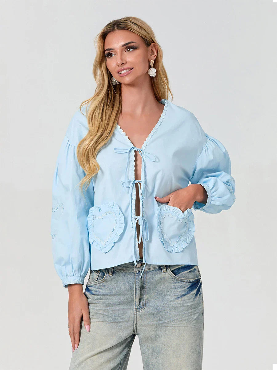 Stilla | Smuk Bluse Med Lommer