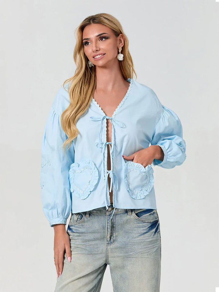 Stilla | Smuk Bluse Med Lommer