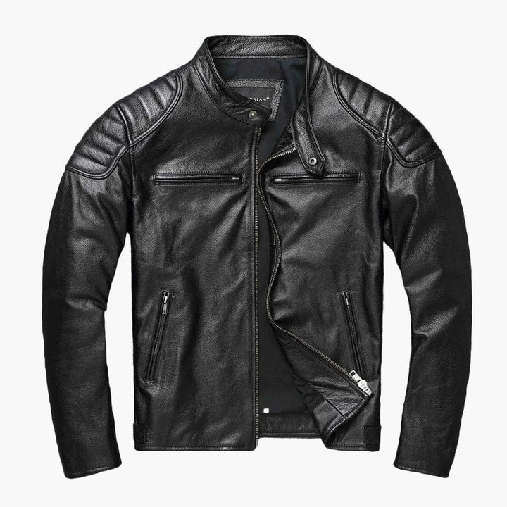 Stilla | Bikerjakke I Klasisk Moto-Stil - Slim Fit Mode Overgangsjakke til Fritid og Hverdag