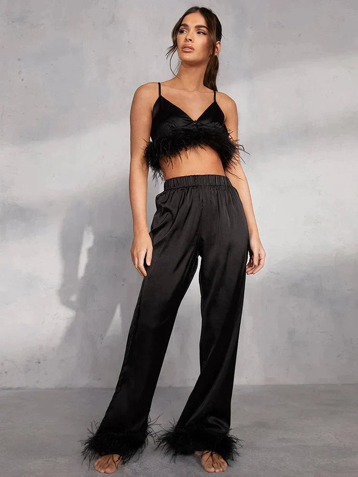 Stilla | Camisole Sæt Med Fjer
