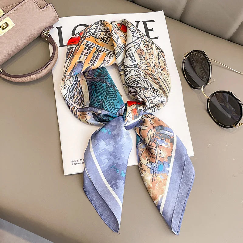 Stilla | Moderne Square Silkescarf I Chic Farve