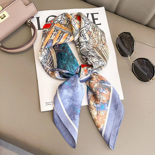 Stilla | Moderne Square Silkescarf I Chic Farve