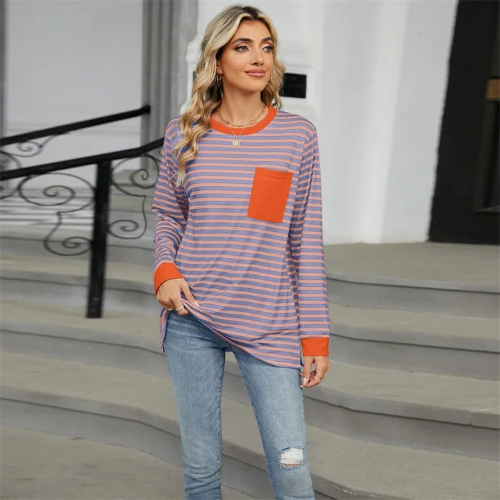 Stilla | Oversize T-shirt med striber