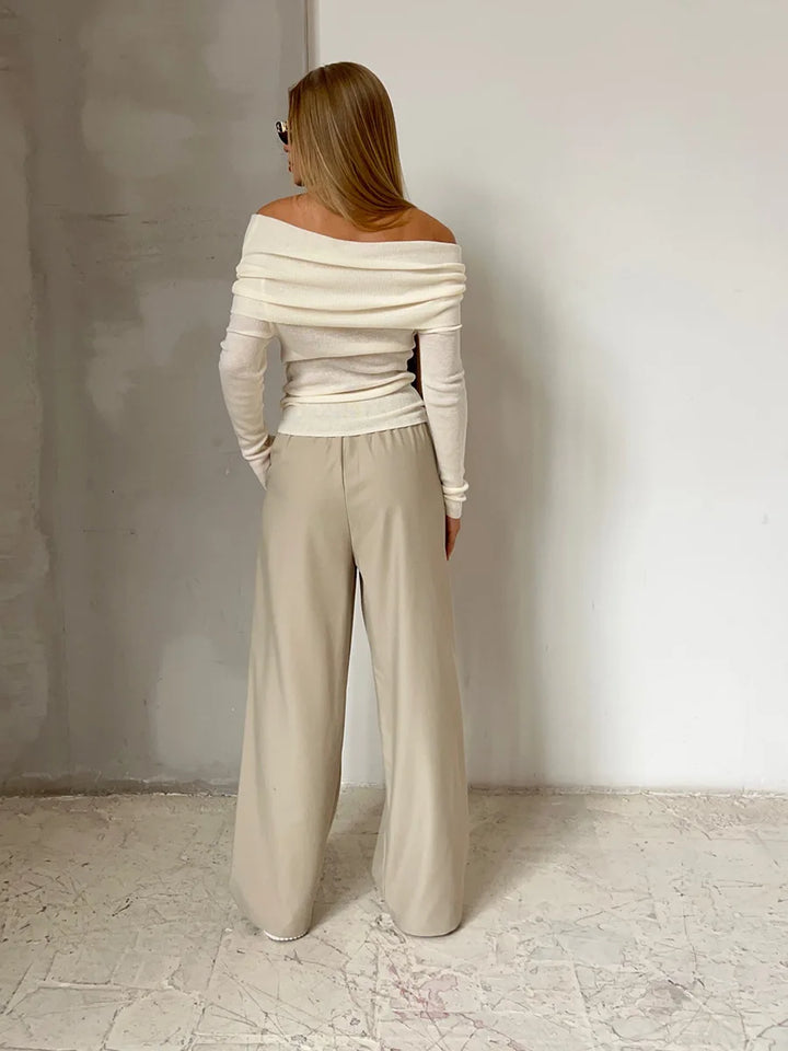 Stilla | Cashmere Trøje Med Bare Skuldre
