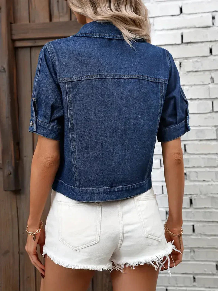Stilla | Jakke Kortærmet Denimjakke