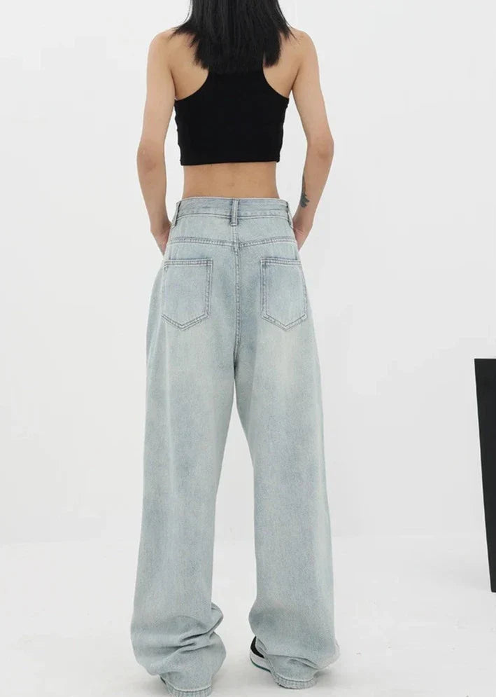 Stilla | Årgang Højtaljede Jeans Med Lige Ben
