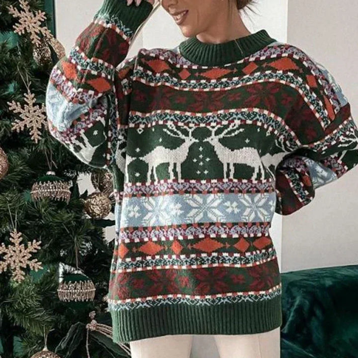 Stilla | Jule Sweatshirt Med Allover Print Til Kvinder