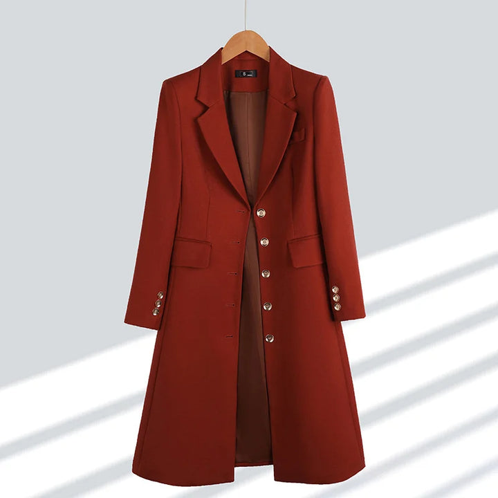 Stilla | Halv Lang Trenchcoat Med Reverkrave