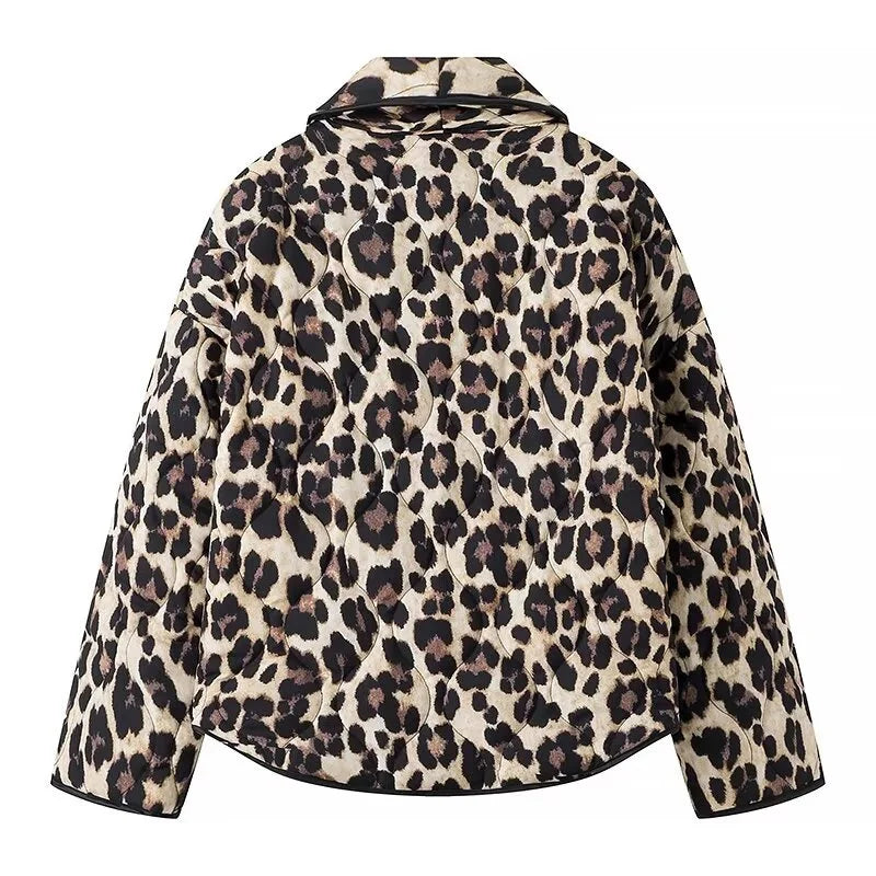 Stilla | Elegant Damjakke Med Leopardmønster
