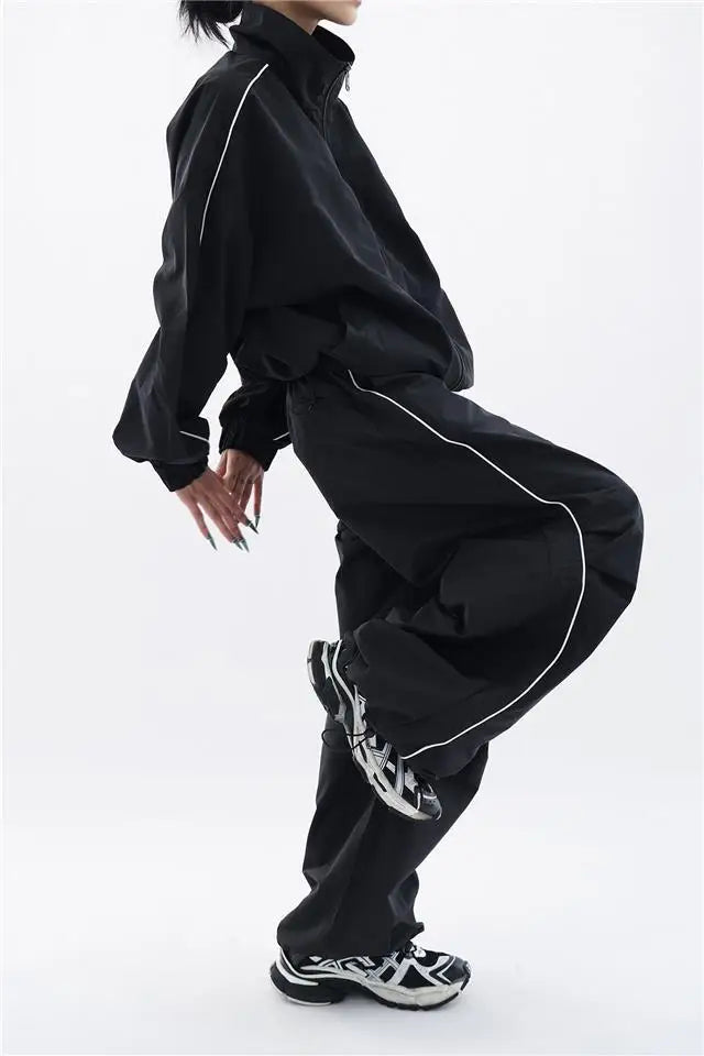 Stilla | Oversized Sporty Sort Træningsdragt