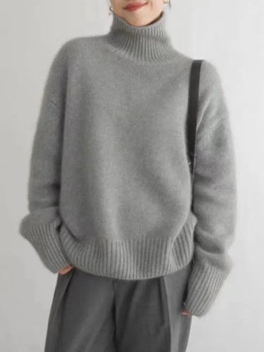Stilla | Komfortabel rullekrave sweater lavet af strik