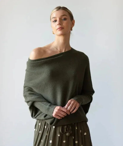 Stilla | Asymmetrisk Trøje Med Åben Hals