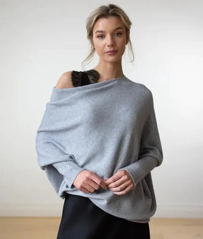 Stilla | Asymmetrisk Trøje Med Åben Hals