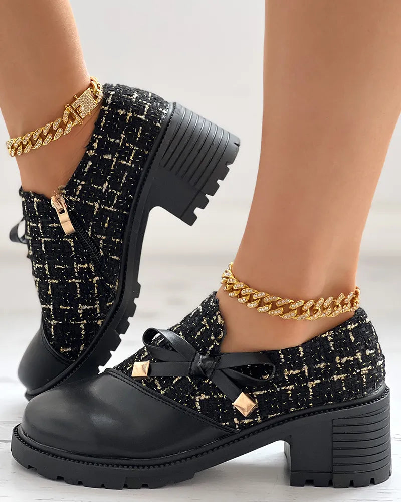 Stilla | Plain Toe Block Hæle