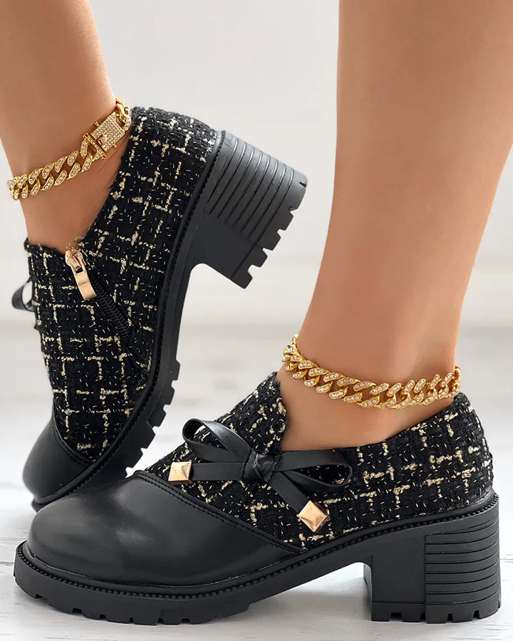 Stilla | Plain Toe Block Hæle