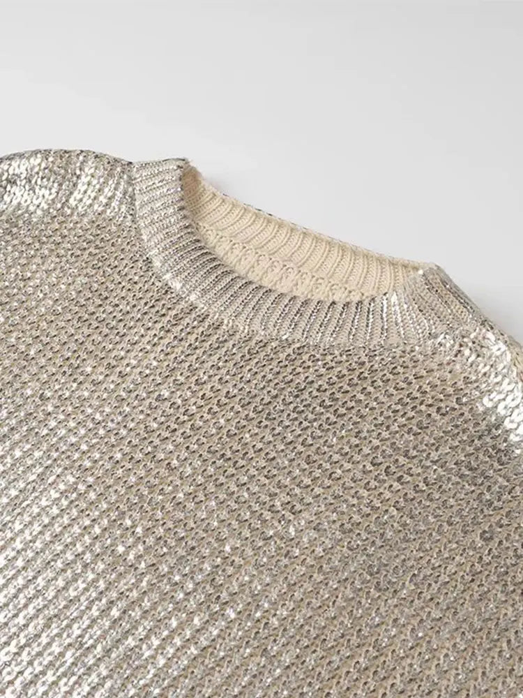 Stilla | Metallisk sweater