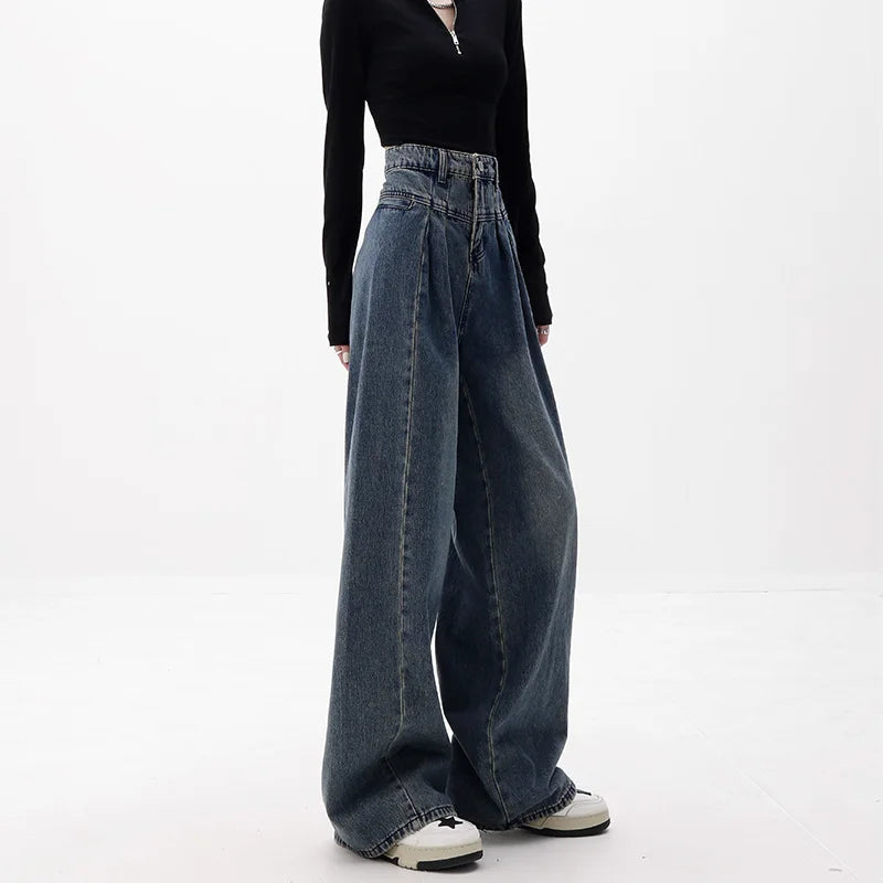 Stilla | Højtaljede Jeans Med Brede Ben