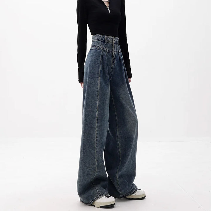 Stilla | Højtaljede Jeans Med Brede Ben