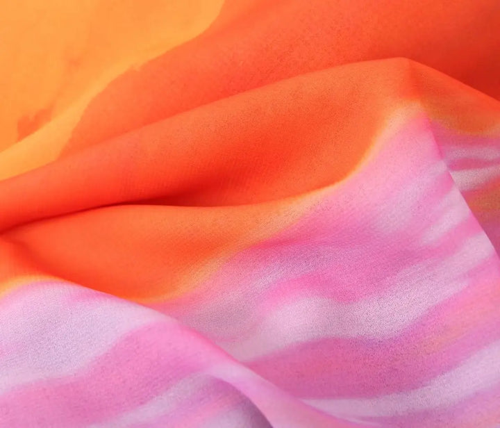 Stilla | En Skulder Orange Gradient Kjole
