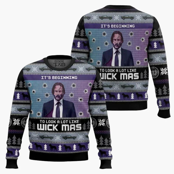 Stilla | Grim Jultrøje - Sjov "Wick-Mas" Pullover til Fans, Jul, Fest