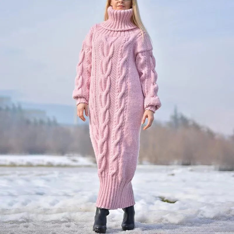 Stilla | Pullover Med Rullekrave Til Den, Afslappet Strikkjole