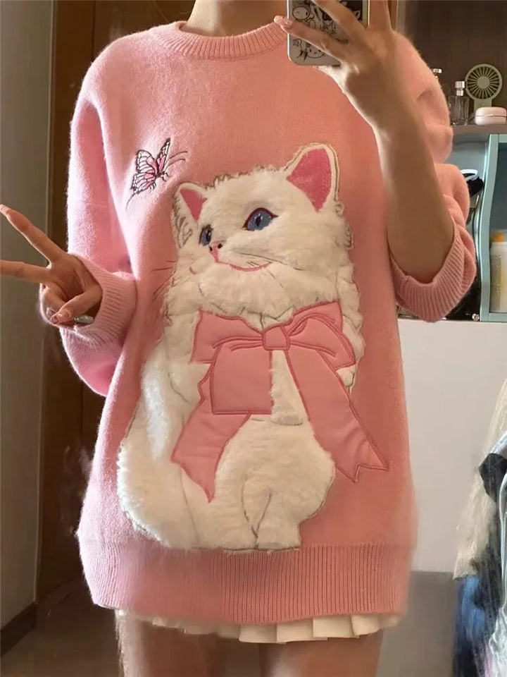 Stilla | Sødt kattepullover til damer