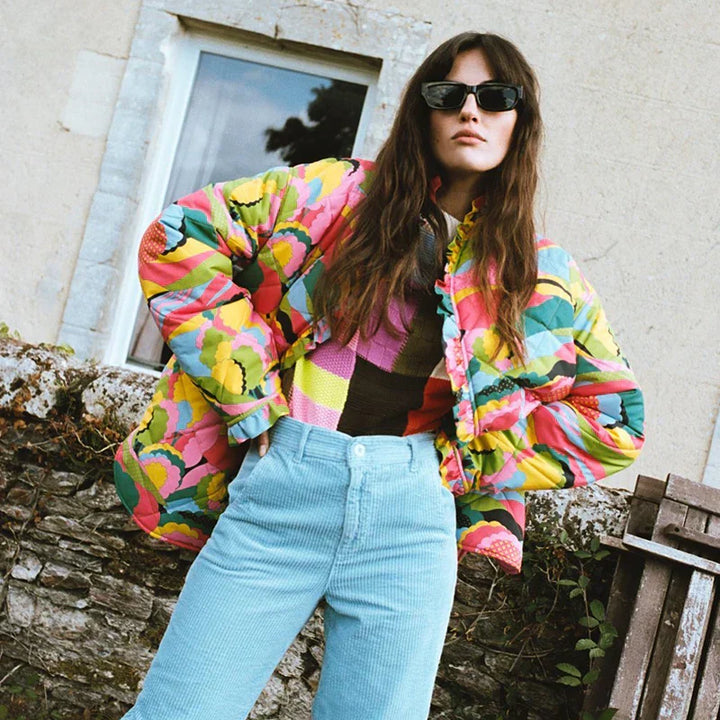 Stilla | Farverig frakke til et iøjnefaldende look