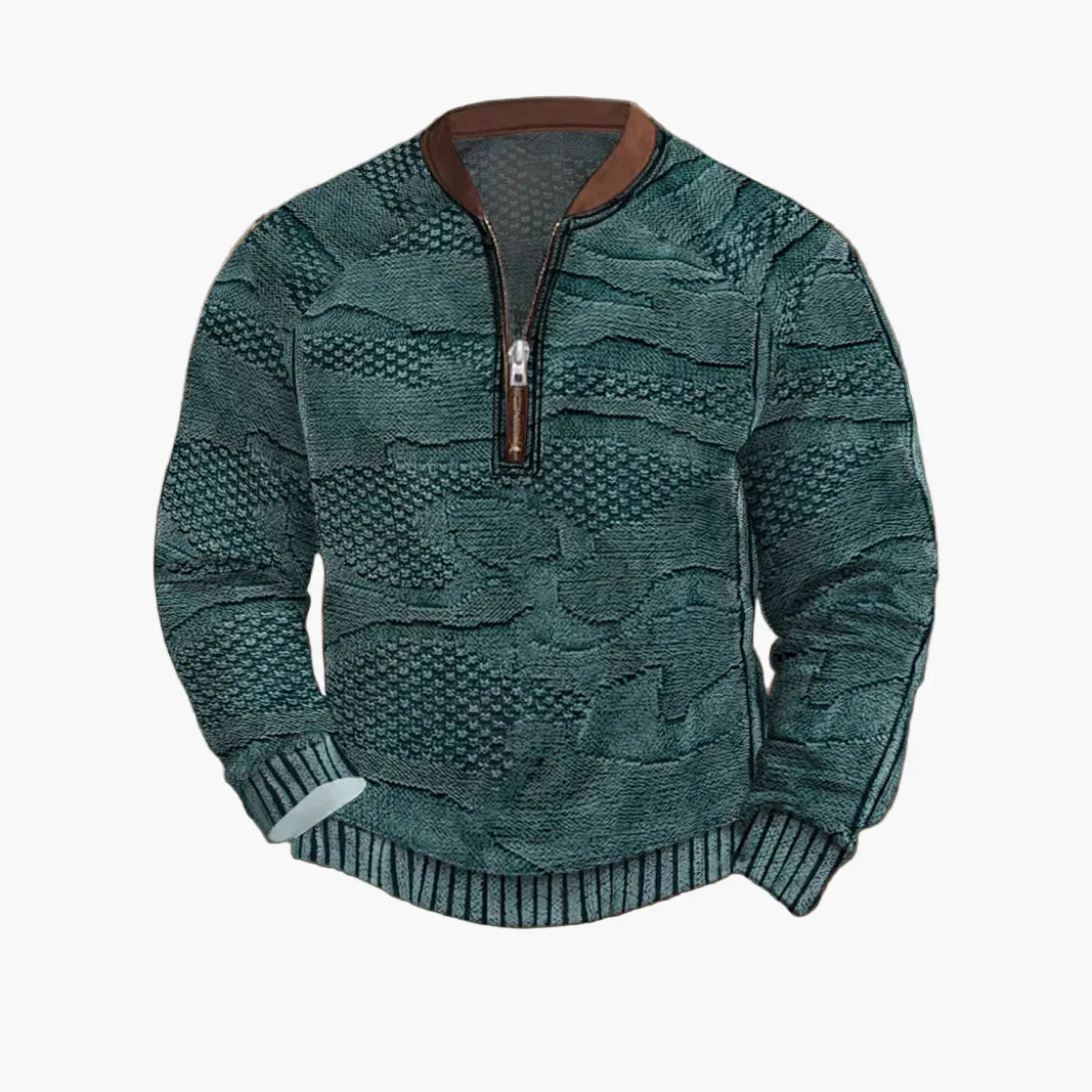 Stilla | Strikpullover med Lynlås - Moderne Fritidslook til Efterår og Forår
