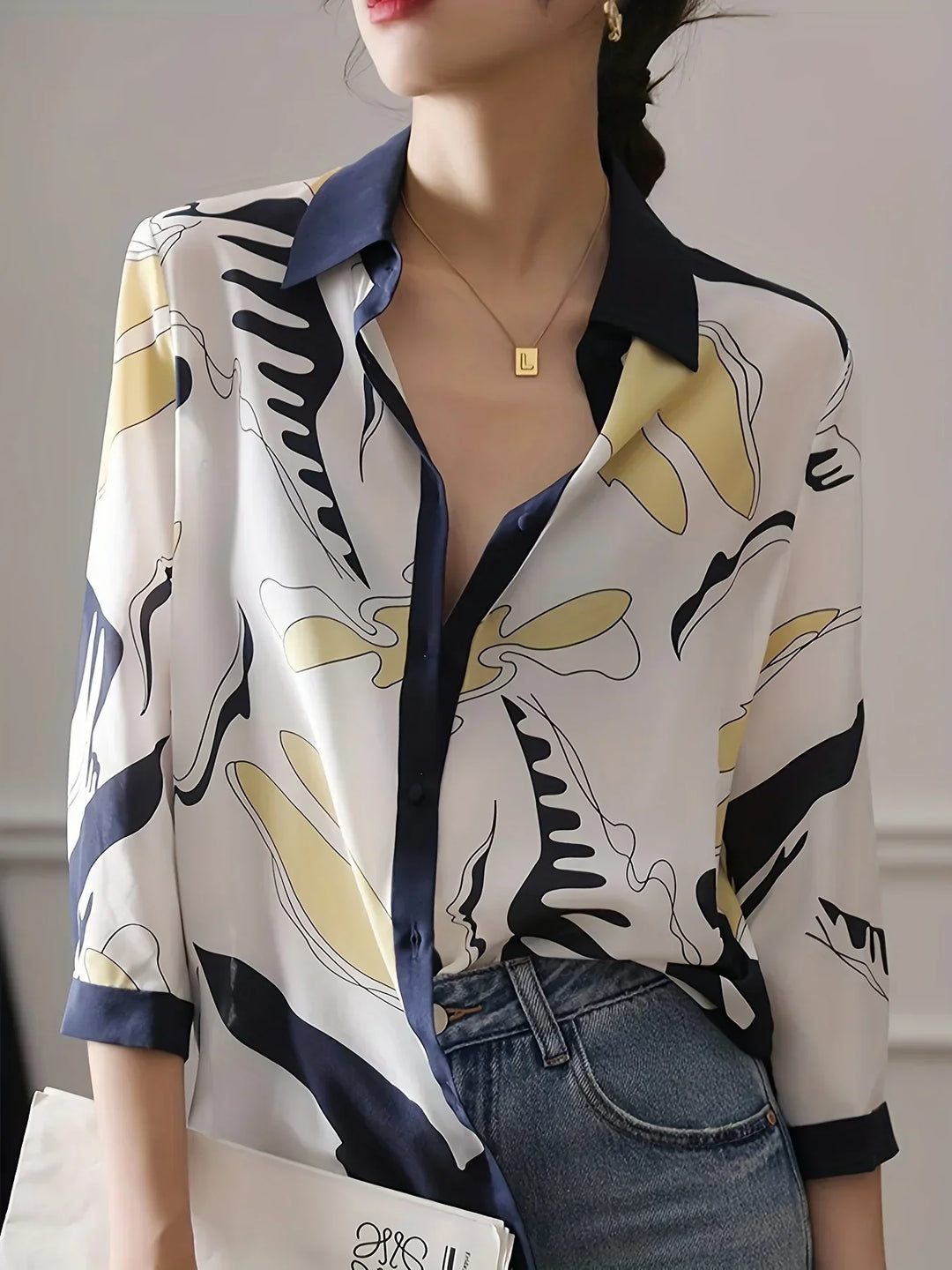 Stilla | Bluse Langærmet Trykt Bluse