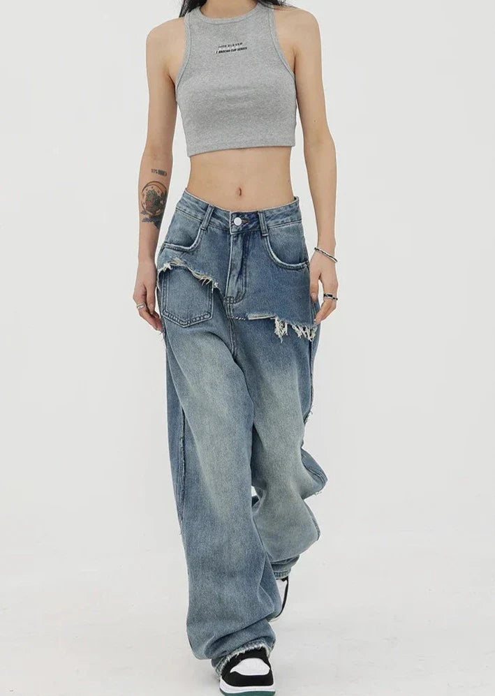 Stilla | Årgang Højtaljede Jeans Med Lige Ben