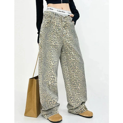 Stilla | Retro Leopardmønster Bukser Design