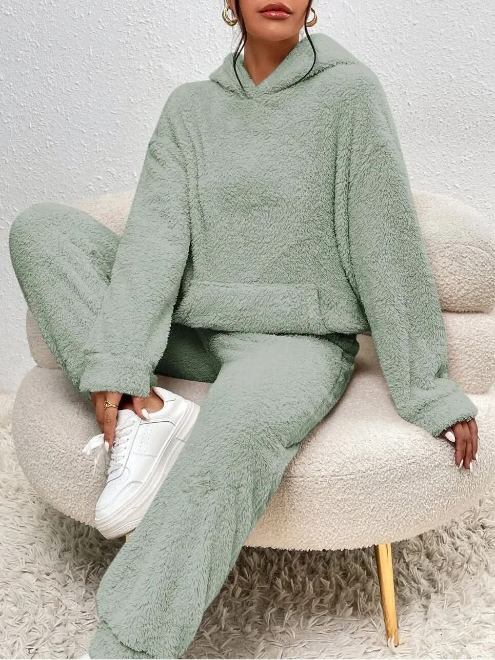 Stilla | Dame Hoodie Og Joggingbukser Med Plysbjørn, Behagelig Og Elegant