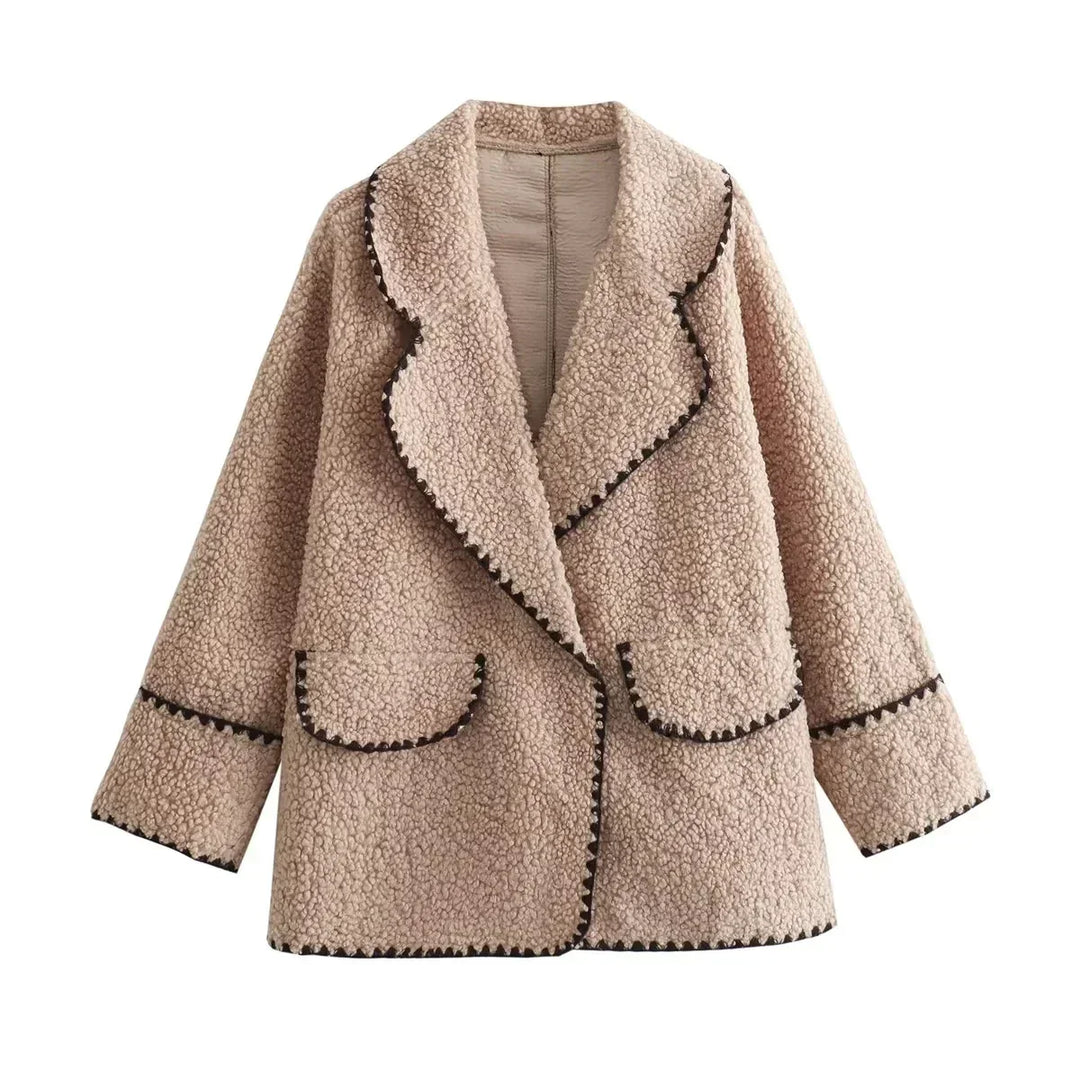 Stilla | Fleece Jakke Beige Varm og Behagelig