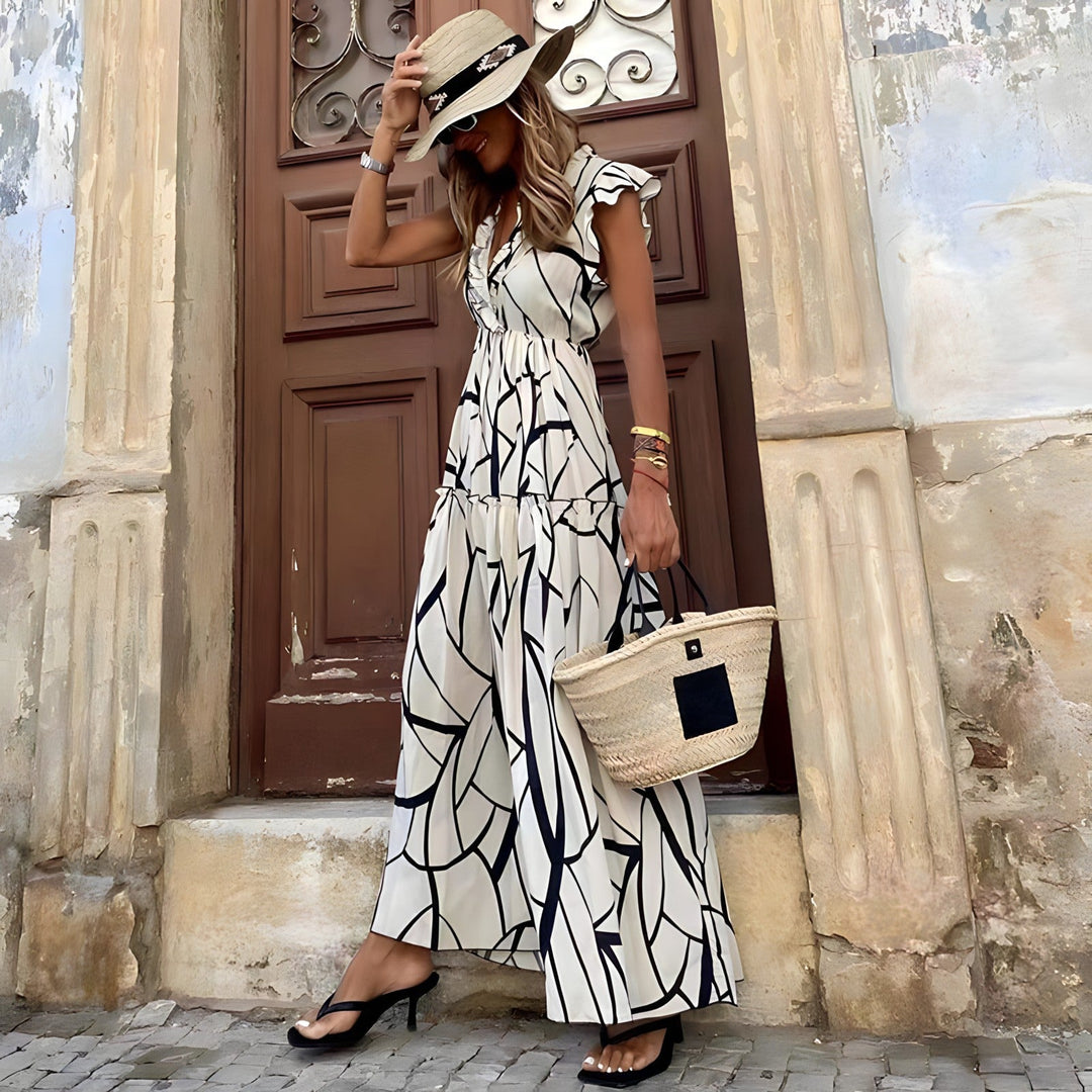 Stilla | Elegant Printet Kjole