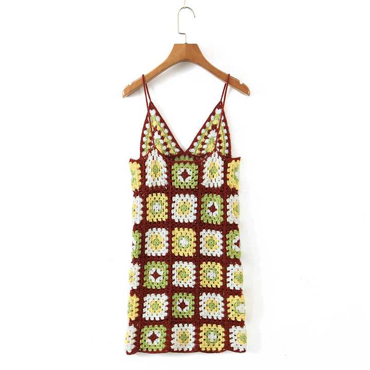 Stilla | Boho Hæklet Sling Kjole
