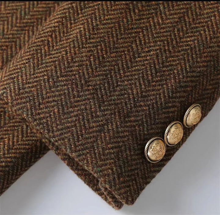 Stilla | Luksuriøs, Taljeret Frakke I Tweed