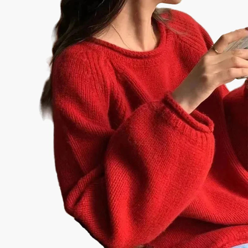 Stilla | Pullover I Fransk Stil - Loose Strikpullover til Hverdag og Fritid