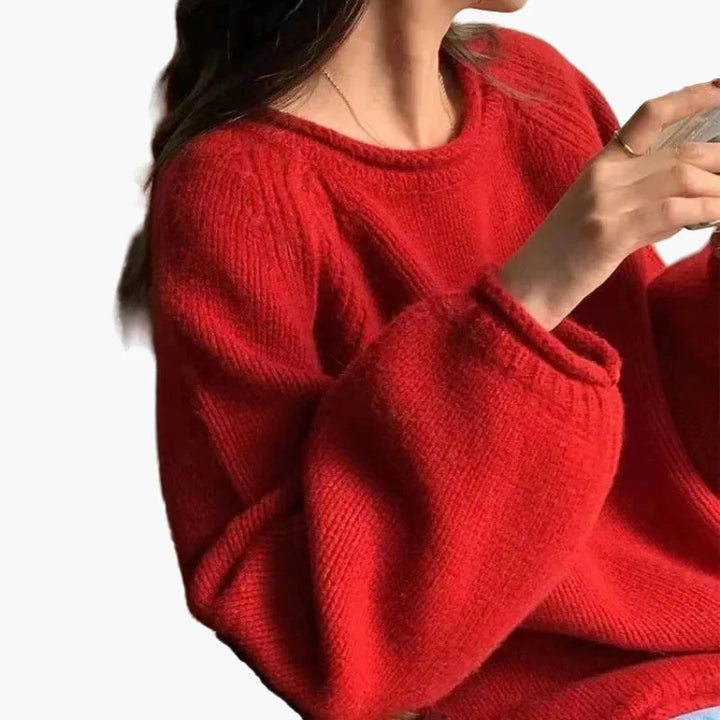 Stilla | Pullover I Fransk Stil - Loose Strikpullover til Hverdag og Fritid