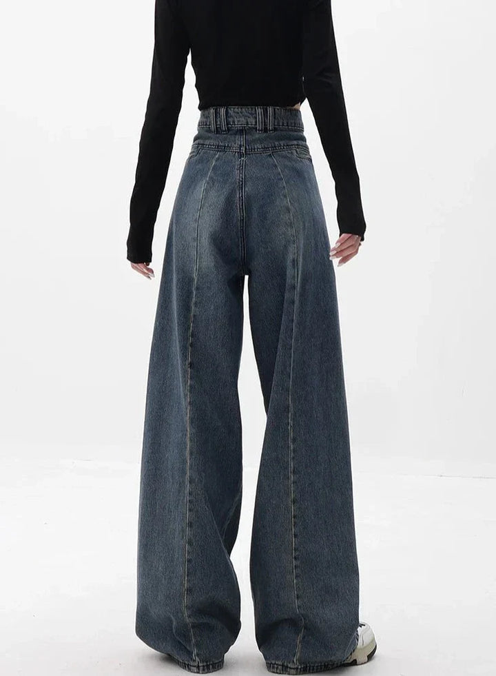 Stilla | Højtaljede Jeans Med Brede Ben