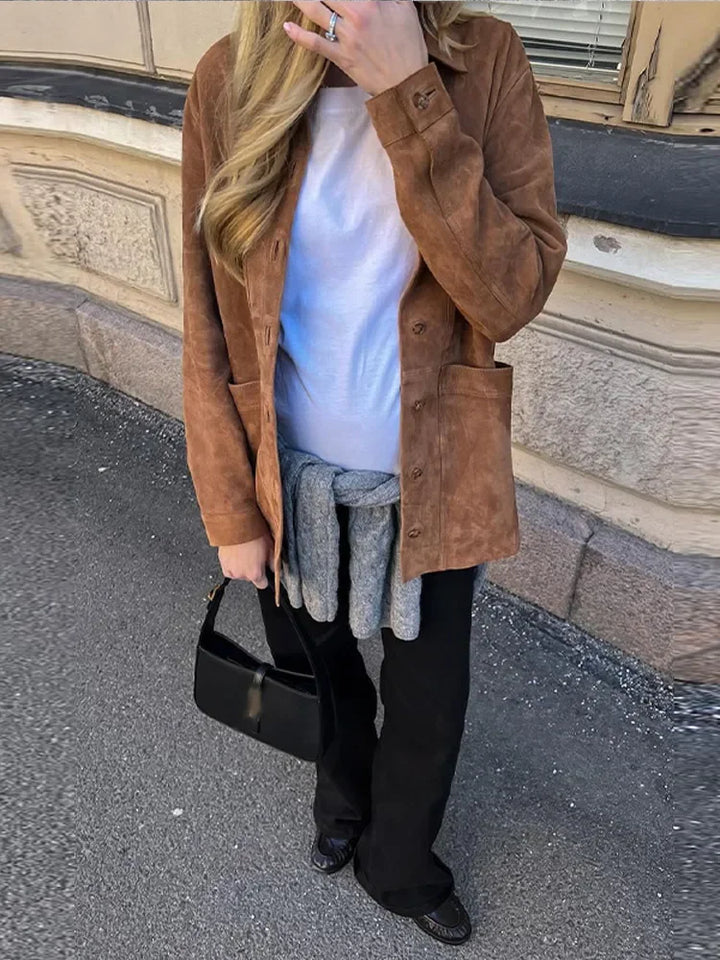 Stilla | Elegant Brun Jakke Til Dame