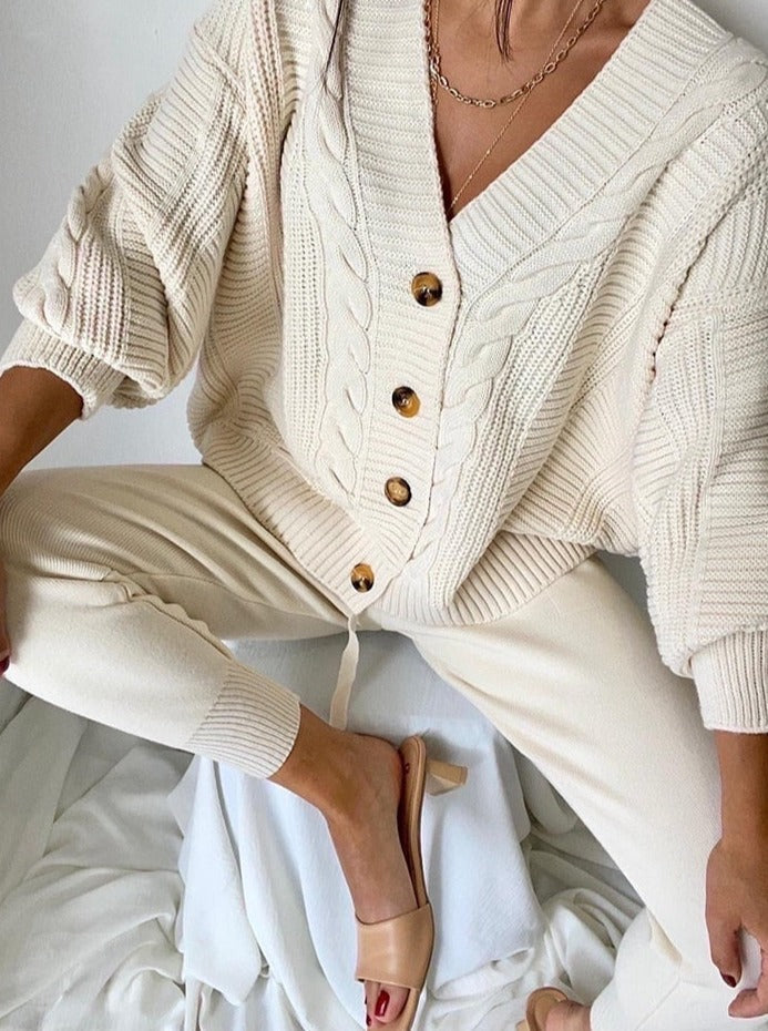 Stilla | Stilfuldt Sæt med Cardigan & Bukser