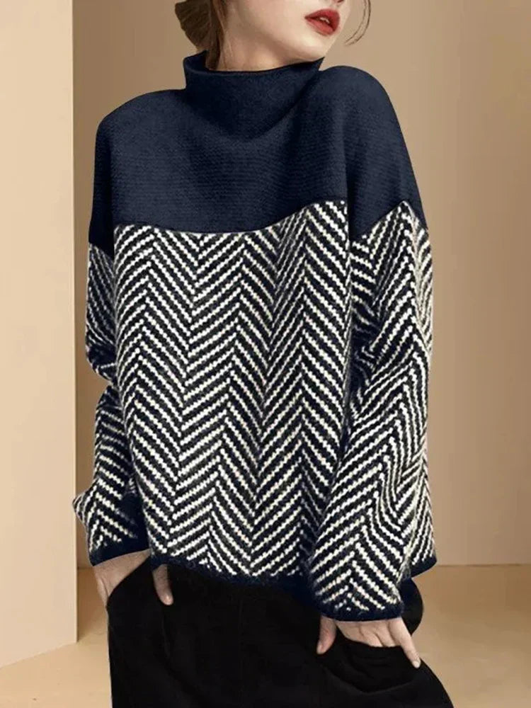 Stilla | Stribet Sweatshirt Uden Krave