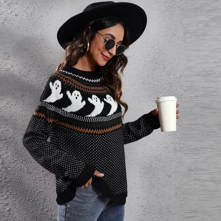 Stilla | Vintage Halloween Geist Sweater Til Damer