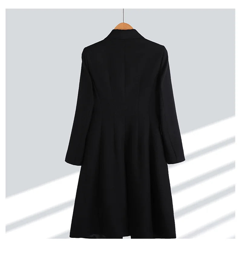 Stilla | Halv Lang Trenchcoat Med Reverkrave