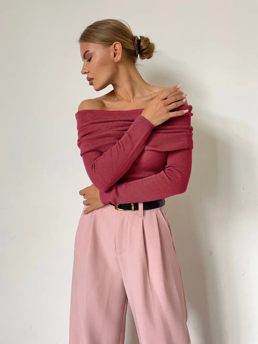 Stilla | Cashmere Trøje Med Bare Skuldre