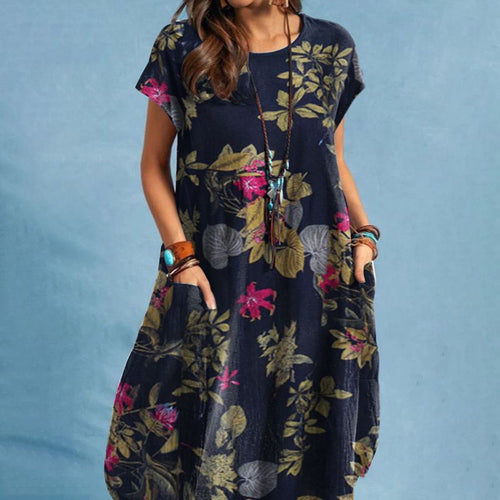 Stilla | Charmerende, Blomsterprint Retro Vintage Kjole Til Et Tidløst Look