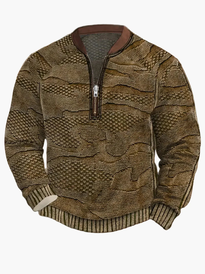 Stilla | Strikpullover med Lynlås - Moderne Fritidslook til Efterår og Forår